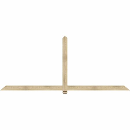 Ekena Millwork Eugene Rough Sawn Timber Gable Bracket, Douglas Fir, 108"W x 45"H x 2"D x 4"F, 10/12 Pitch GBW108X45X0204EUG00RDF